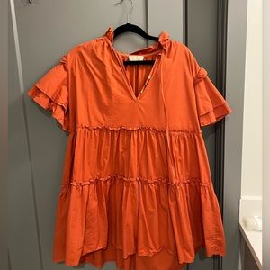 Sofia Collection Madrid Dress - Burnt Orange